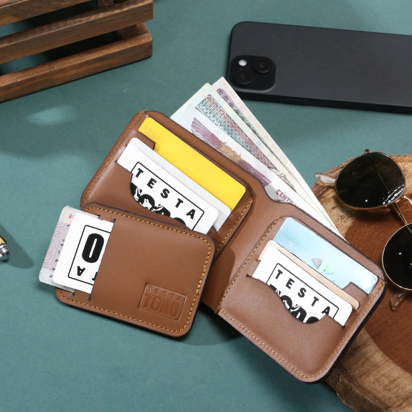 محفظة فاخرة من قطعتين + كارد هولدر - Minimalist wallet (2-Piece) w13