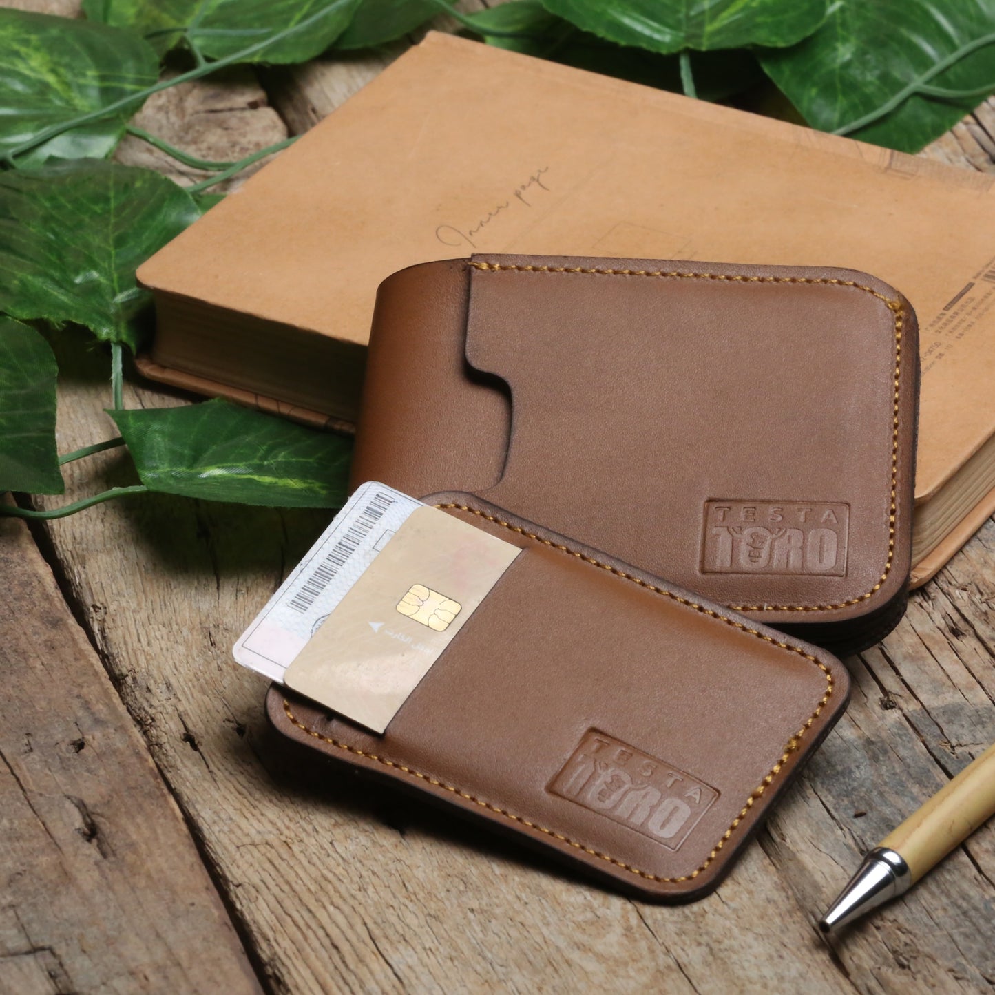 محفظة فاخرة من قطعتين + كارد هولدر - Minimalist wallet (2-Piece) w13