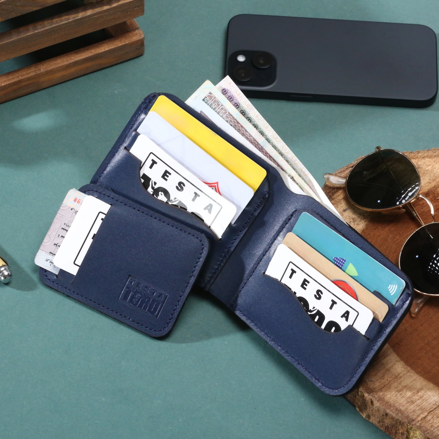 محفظة فاخرة من قطعتين + كارد هولدر - Minimalist wallet (2-Piece) w13