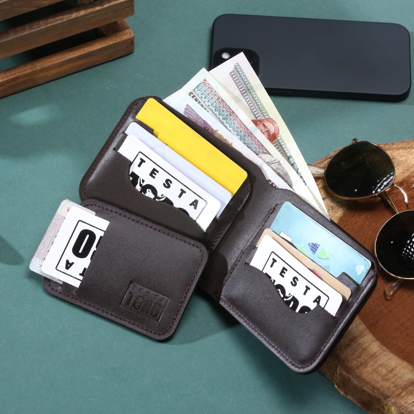 محفظة فاخرة من قطعتين + كارد هولدر - Minimalist wallet (2-Piece) w13