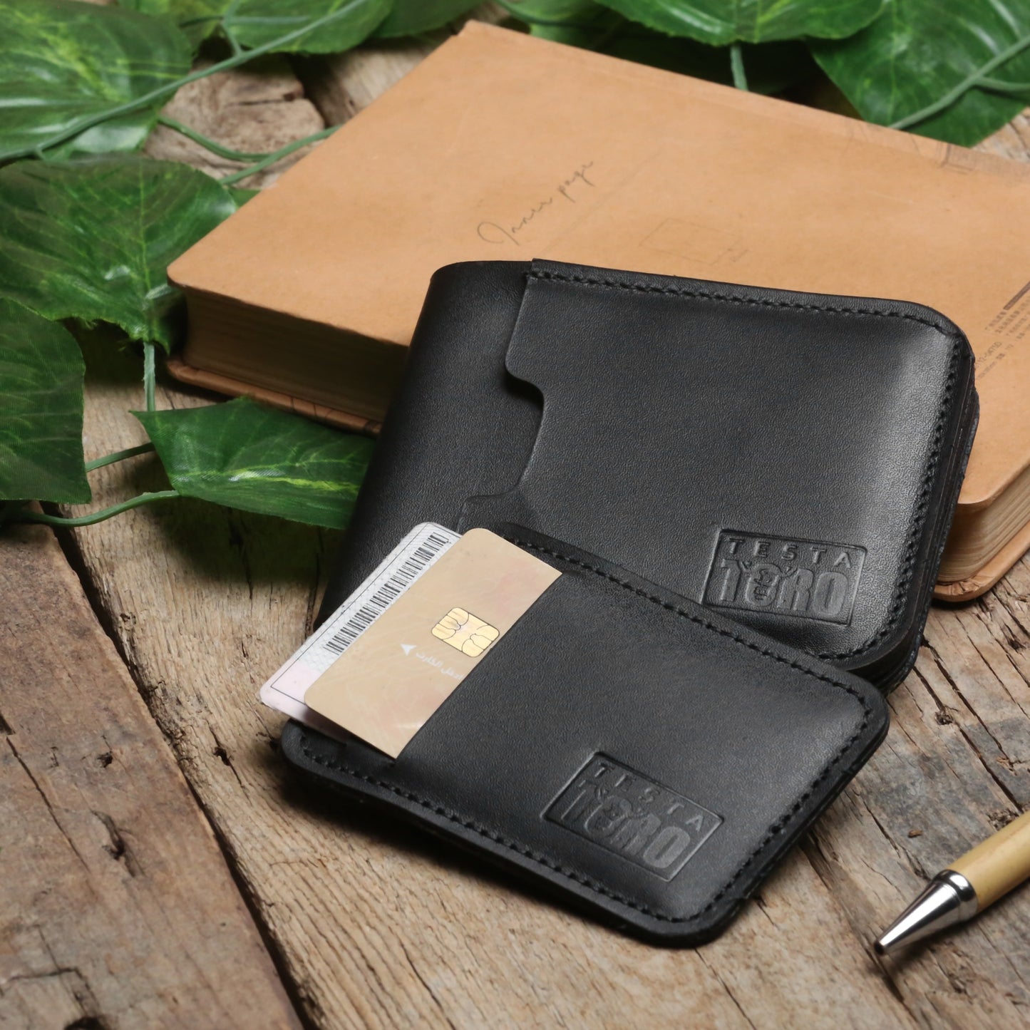 محفظة فاخرة من قطعتين + كارد هولدر - Minimalist wallet (2-Piece) w13