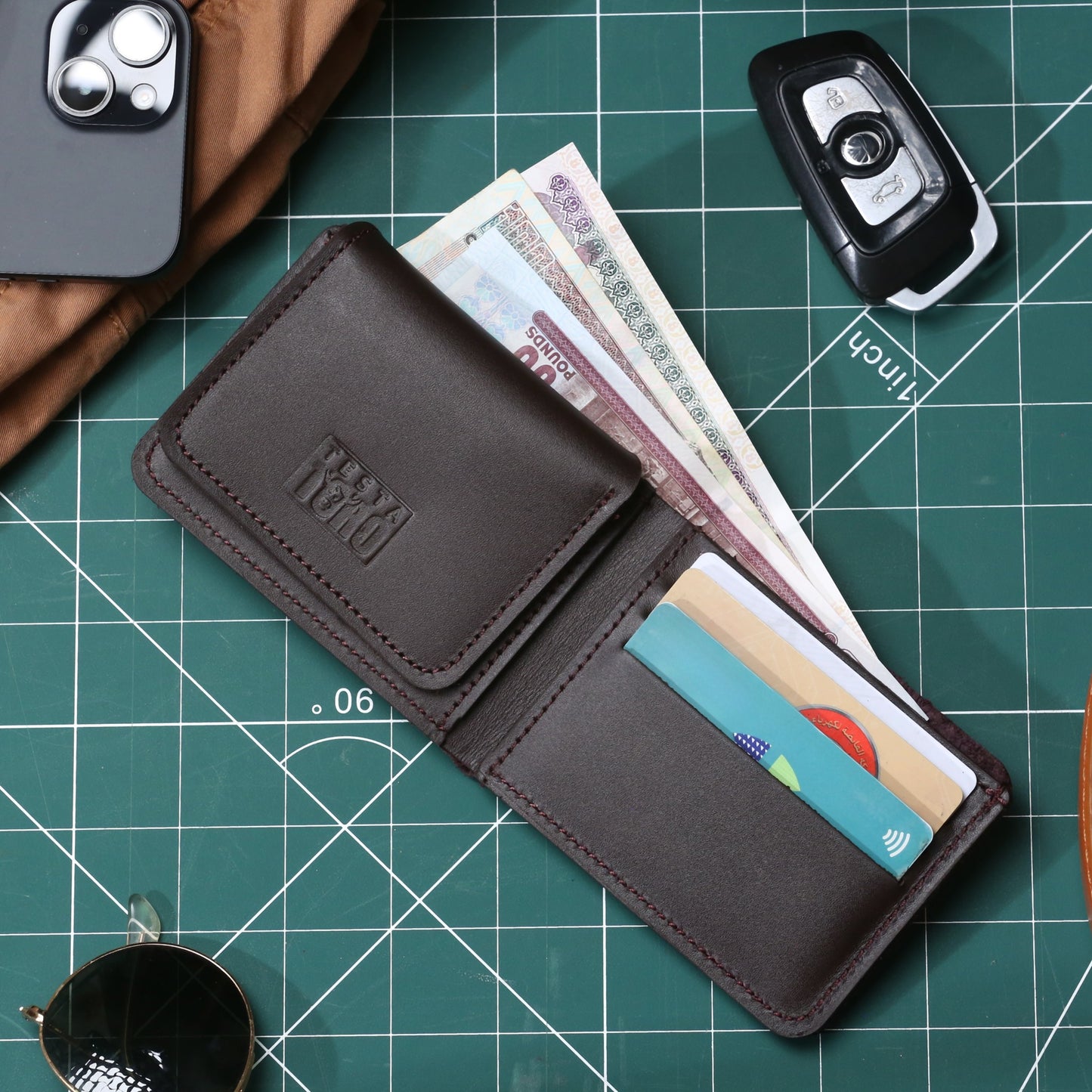 محفظة كلاسيك فاخرة نحيفة – نافذة هوية Flip & Full Bill Compartment w14