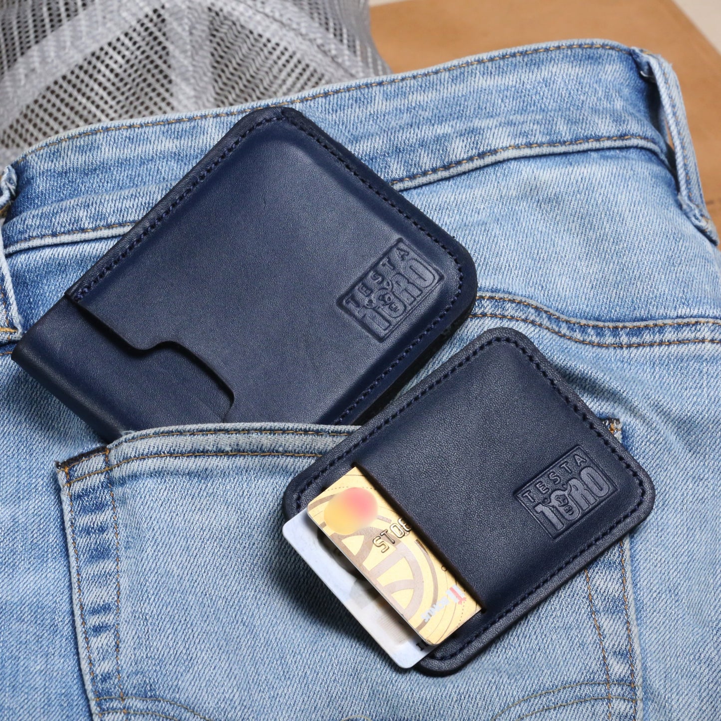 محفظة فاخرة من قطعتين + كارد هولدر - Minimalist wallet (2-Piece) w13