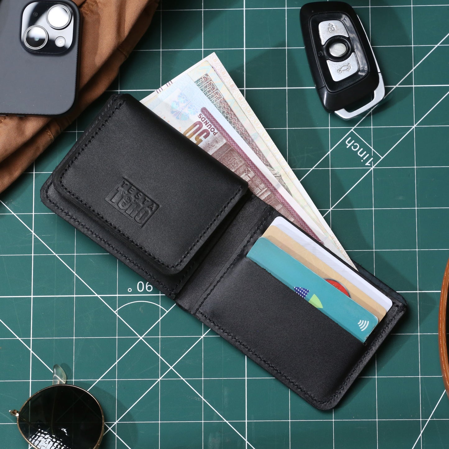 محفظة كلاسيك فاخرة نحيفة – نافذة هوية Flip & Full Bill Compartment w14