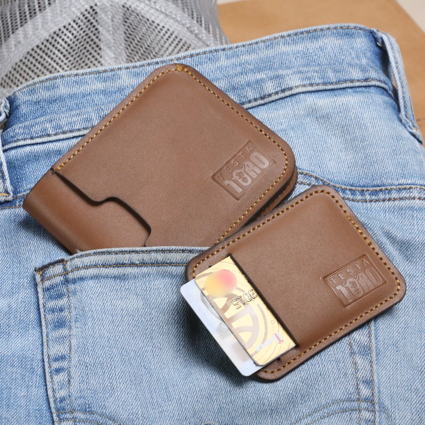 محفظة فاخرة من قطعتين + كارد هولدر - Minimalist wallet (2-Piece) w13