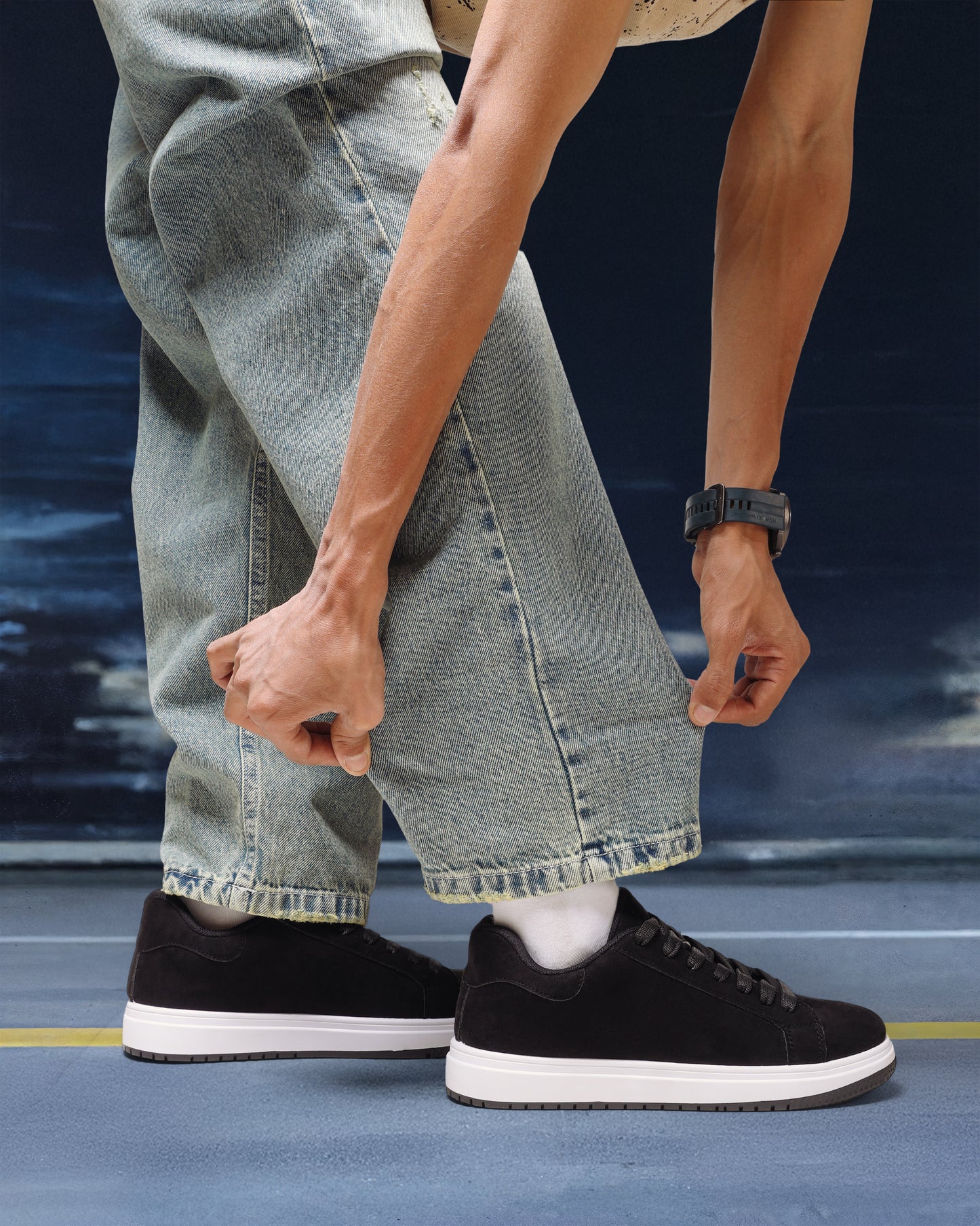 كلاسيك سنيكرز بخامة سويد شمواه الفاخرة سهلة التنظيف M3