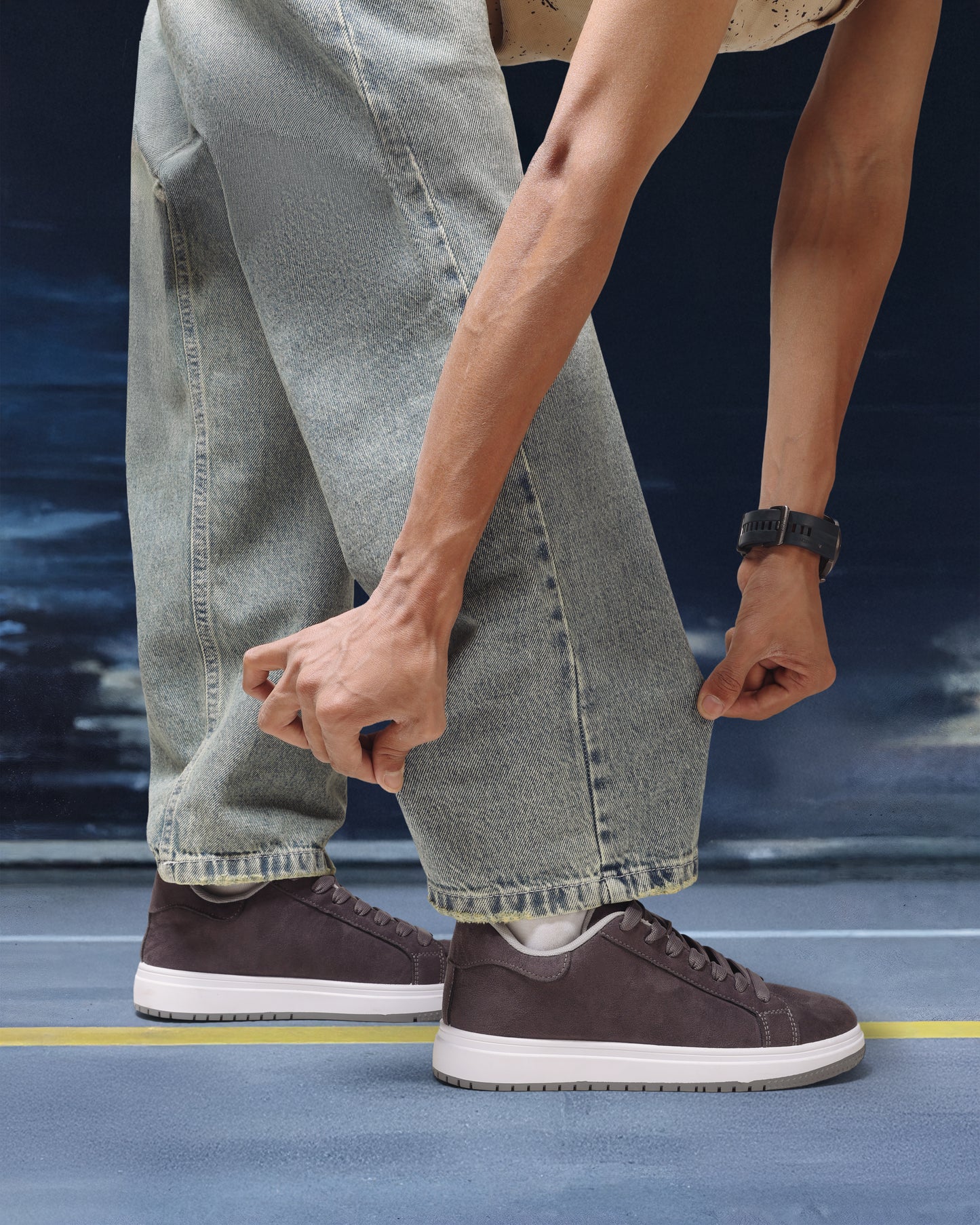 كلاسيك سنيكرز بخامة سويد شمواه الفاخرة سهلة التنظيف M3