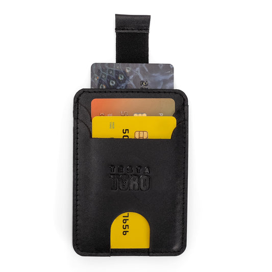 حامل كروت جلد برميم – جيوب متعددة + ميزة السحب السريع W15