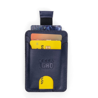 حامل كروت جلد برميم – جيوب متعددة + ميزة السحب السريع W15