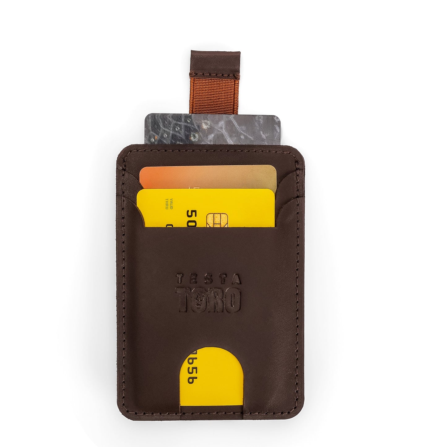 حامل كروت جلد برميم – جيوب متعددة + ميزة السحب السريع W15