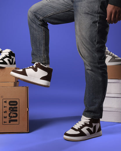 هاف كاجوال جلدي مع تطعميات جلد سويد ولمسات فخمة M6