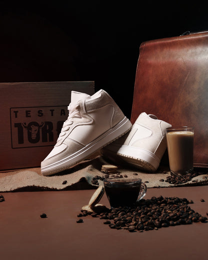 هاف كاجوال جلدي مع تطعميات جلد سويد ولمسات فخمة M6