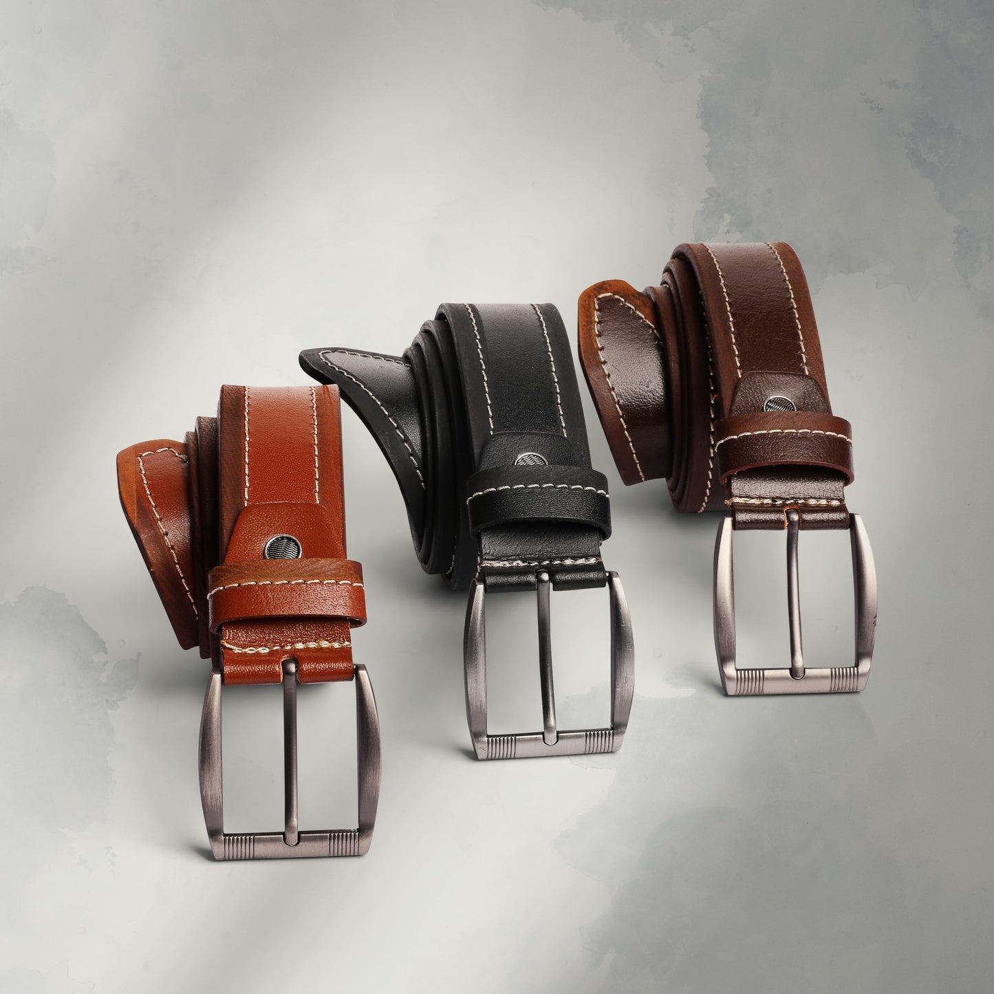 b7 جلد طبيعي من تيستا تورو (Handmade) حزام صناعة يدوية